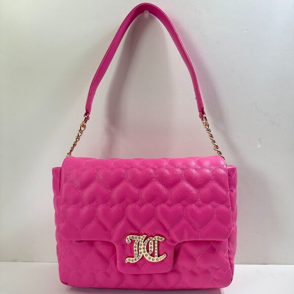 JUICY COUTURE BRIGHTER THAN A DIAMOND SHOULDER BAG JUICY PINK - Picture 1 of 10